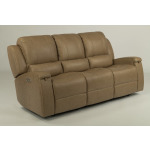 Asher Leather Power Reclining Sofa with Power Headrests