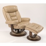 Leather Chair and Ottoman