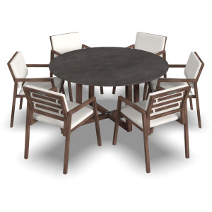 60" Round Table & 6, FREE Server