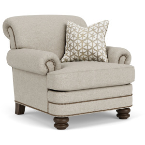 Bay Bridge Fabric Chair w/ Nailhead Trim