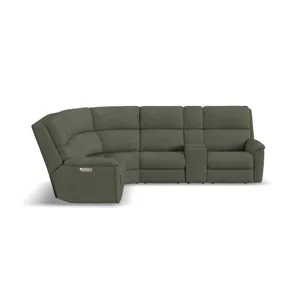Power Reclining Sectional with Power Headrest & Lumbar