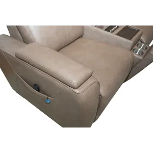 Power Reclining Loveseat with Console, Power Headrest, Lumbar, Heat, Massage & Pulse