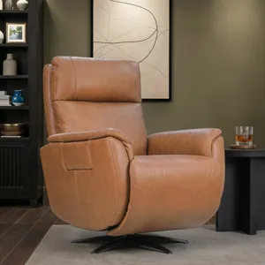 Cove Power Swivel Recliner with Power Headrest, Lumbar, Heat, & Massage