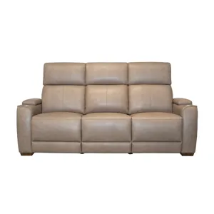 Power Reclining Sofa with Console, Power Headrest, Lumbar, Heat, Massage & Pulse