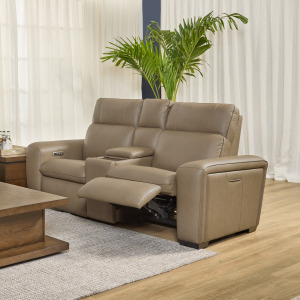 Sense Power Reclining Loveseat with Console, Power Headrest, Lumbar & Pulse