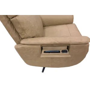 Cove Power Swivel Recliner with Power Headrest, Lumbar, Heat, & Massage
