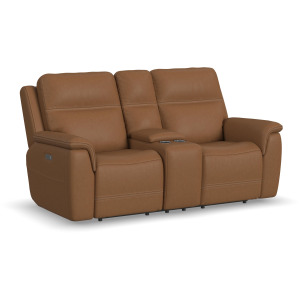 Sawyer Pwr Recl Loveseat w/ Console, Pwr Hdrsts, Lumbar