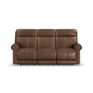 Power Reclining Sofa with Console, Power Headrest & Lumbar