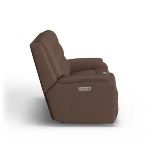 Power Reclining Loveseat with Console & Power Headrests