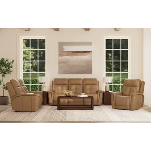 Power Reclining Loveseat with Console, Power Headrest, Lumbar, Heat & Massage