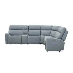 Power Reclining Sectional with Power Headrest & Lumbar