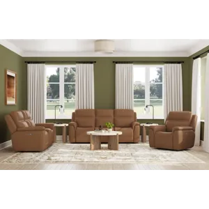 Power Reclining Sofa with Power Headrests & Lumbar