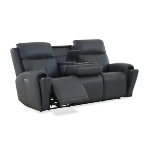 Power Reclining Sofa with Console, Power Headrest & Lumbar