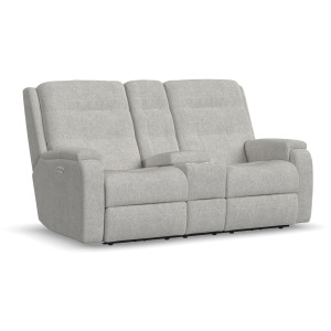 Arlo Power Reclining Loveseat with Console & Power Headrests