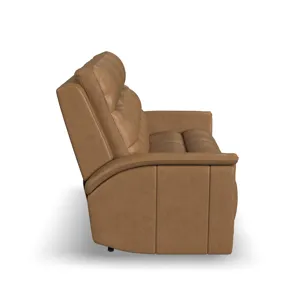 Power Reclining Sofa with Console, Power Headrest, Lumbar, Heat & Massage