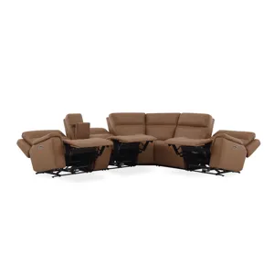 Power Reclining Sectional with Power Headrests & Lumbar