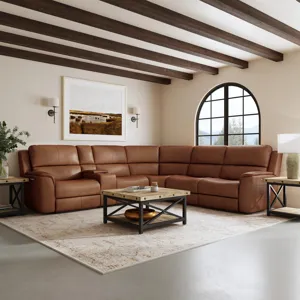 Power Reclining Sectional with Power Headrests & Lumbar