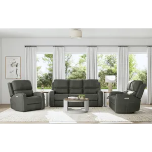 Power Reclining Loveseat with Power Headrests & Lumbar