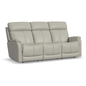 View Power Reclining Sofa with Console, Power Headrest & Lumbar