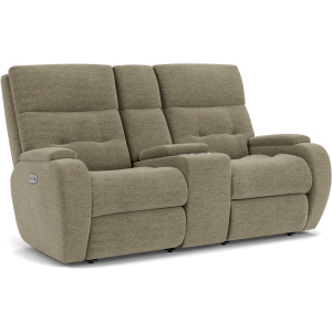 Strait Power Recliner with Power Headrest & Lumbar