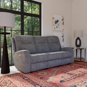 Power Reclining Sofa with Power Headrests & Lumbar