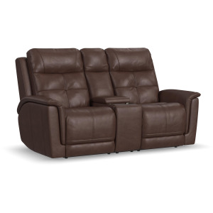 Ranger Power Reclining Loveseat with Console, Power Headrest, Lumbar, Heat & Massage