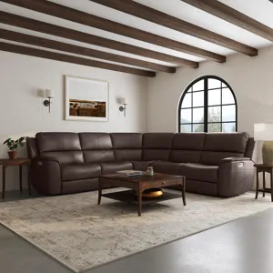 Power Reclining Sectional with Power Headrest & Lumbar