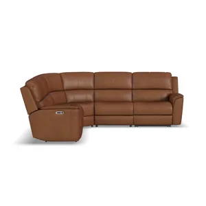 Power Reclining Sectional with Power Headrests & Lumbar