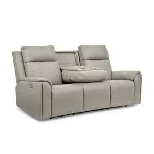 Power Reclining Sofa with Console, Power Headrest, Lumbar, Heat & Massage