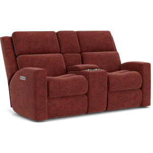 Score Power Reclining Loveseat with Console & Power Headrests & Lumbar