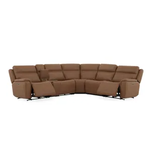Power Reclining Sectional with Power Headrests & Lumbar