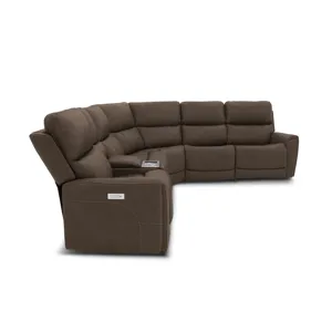 Power Reclining Sectional with Power Headrests & Lumbar