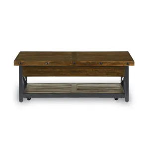 Rectangular Lift-Top Coffee Table with Casters