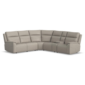 Vernon Power Reclining Sectional with Power Headrest, Lumbar, Heat, & Massage