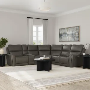 Power Reclining Sectional with Power Headrests & Lumbar