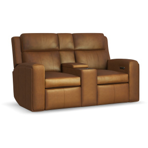 Wyatt Power Reclining Loveseat with Console & Power Headrests & Lumbar