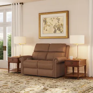 Power Reclining Loveseat with Power Headrests & Lumbar