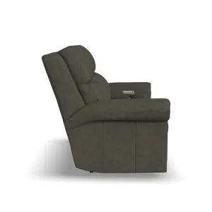 Power Reclining Sofa with Console, Power Headrests & Lumbar