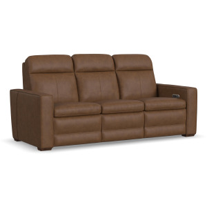 Dutch Power Reclining Sofa with Console, Power Headrest, & Lumbar