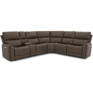 Carter Power Reclining Sectional with Power Headrests & Lumbar