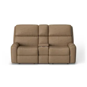 Power Reclining Loveseat with Console & Power Headrests