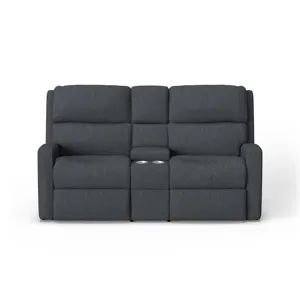 Power Reclining Loveseat with Console & Power Headrests