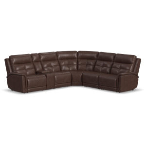 Ranger Power Reclining Sectional with Power Headrest, Lumbar and Heat, Massage
