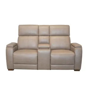 Power Reclining Loveseat with Console, Power Headrest, Lumbar, Heat, Massage & Pulse