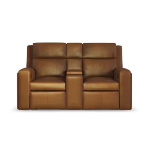 Power Reclining Loveseat with Console & Power Headrests & Lumbar