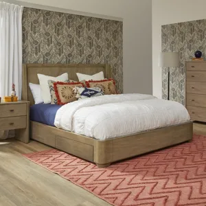 King Panel Storage Bed