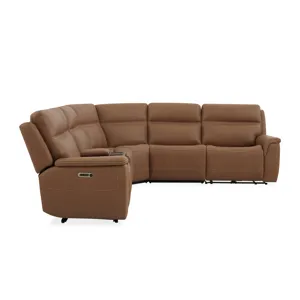 Power Reclining Sectional with Power Headrests & Lumbar