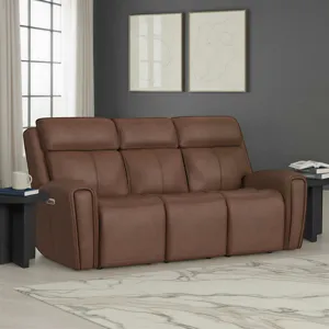 Power Reclining Sofa with Console, Power Headrest & Lumbar