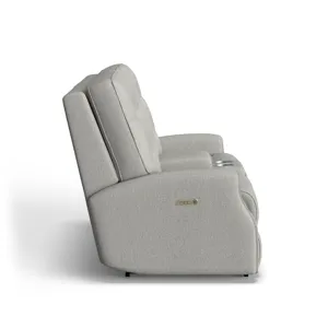 Power Reclining Loveseat with Console & Power Headrests
