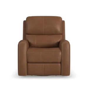Power Swivel Gliding Recliner with Power Headrest, Lumbar, Heat & Massage